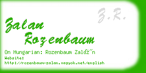 zalan rozenbaum business card